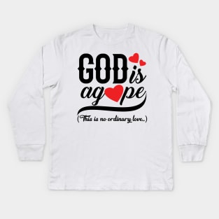 God is Agape Kids Long Sleeve T-Shirt